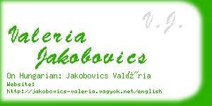 valeria jakobovics business card